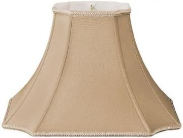 Royal Designs Square Bell with Inverted Corners Designer Lamp Shade, Antique Gold, 7 x 16 x 11.5