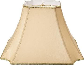 Royal Designs Square Bell with Inverted Corners Designer Lamp Shade, Antique Gold, 9 x 20 x 13.5