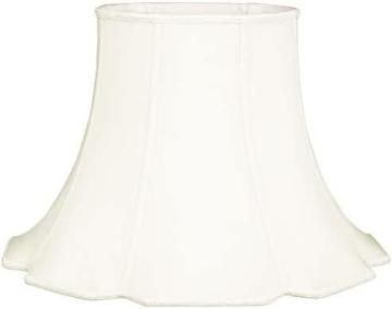 Royal Designs Scalloped Oval Bell Designer Lamp Shade, White, (6 x 4.5) x (12 x 9) x 9