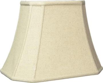 Royal Designs Rectangle Cut Corner Lamp Shade, Linen Cream, (6 x 8) x (9 x 14) x 10.5