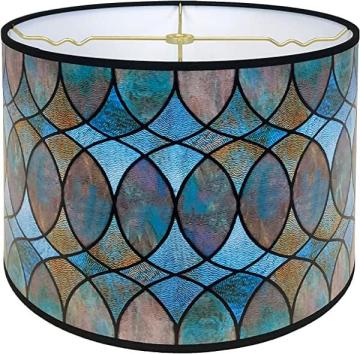 Royal Designs Modern Trendy Decorative Handmade Lamp Shade Cool Hues Water Color Design