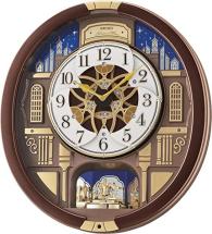 Seiko Melodies in Motion Wall Clock, Nighttime City Skyline