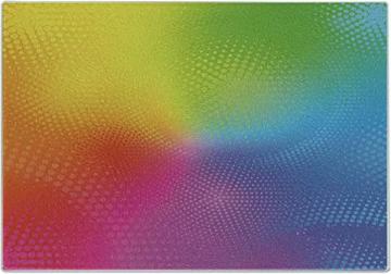 Ambesonne Rainbow Cutting Board, Vibrant Neon Colors, Large Size, Rainbow Colors