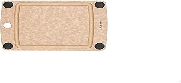 Epicurean All-In-One Cutting Board with Non-Slip Feet and Juice Groove 10" × 7", Natural/Black