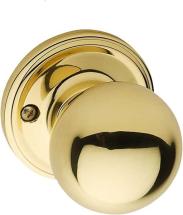 Copper Creek BK2090PB Ball Door Knob, Dummy Function, in Polished Brass