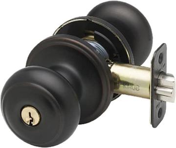 Copper Creek CK2040TB Colonial Door Knob, Keyed Entry Function, Tuscan Bronze