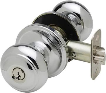 Copper Creek CK2040PS Colonial Door Knob, Keyed Entry Function, Polished Stainless