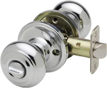 Copper Creek CK2030PS Colonial Door Knob, Privacy Function, Polished Stainless