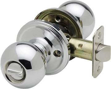 Copper Creek BK2030PS Ball Door Knob, Privacy Function, Polished Stainless
