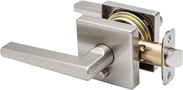 Copper Creek VL2231SS Verona Push Button Privacy Door Lever, Satin Stainless