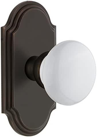 Grandeur 811445 Arc Plate Double Dummy with Hyde Park Knob in Timeless Bronze
