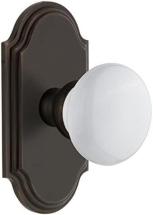 Grandeur 811445 Arc Plate Double Dummy with Hyde Park Knob in Timeless Bronze