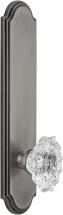 Grandeur 836722 Arc Tall Plate Privacy with Biarritz Knob in Antique Pewter