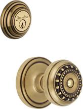 Grandeur Georgetown Rosette with Parthenon Knob and Matching Deadbolt