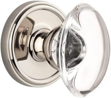 Grandeur Georgetown Rosette with Provence Knob, Double Dummy, Polished Nickel