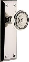 Grandeur 807983 Fifth Avenue Plate Passage with Soleil Knob in Polished Nickel