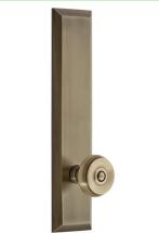 Grandeur 836585 Fifth Avenue Tall Plate Double Dummy with Bouton Knob in Vintage Brass
