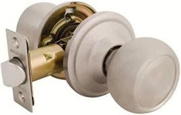 Master Lock CAC0415 Residential Knob Lockset, Modified Ball Knob, Passage Lock, Satin Nickel