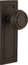 Nostalgic Warehouse Mission Plate with Mission Knob, Oil-Rubbed Bronze