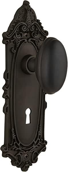Nostalgic Warehouse Victorian Plate with Keyhole Homestead Knob, Oil-Rubbed Bronze