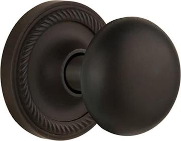 Nostalgic Warehouse Rope Rosette with New York Knob, Oil-Rubbed Bronze