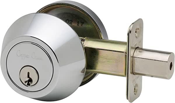 Copper Creek DB2410PS Single Cylinder Deadbolt, Polished Stainless