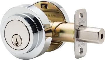 Copper Creek DBR2410PS Contemporary deadbolt, Round, Polished Stainless
