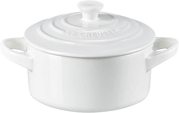 Le Creuset Stoneware Mini Round Cocotte, 8 oz., White