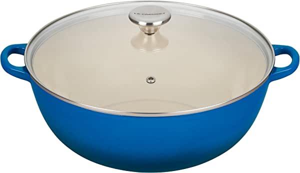 Le Creuset Enameled Cast Iron Chef's Oven with Glass Lid, 7.5 qt., Marseille
