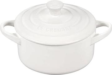 Le Creuset Stoneware Mini Round Cocotte, 14 oz., White