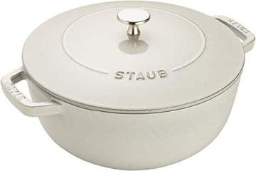 Staub Cast Iron 3.75-qt Essential French Oven - White Truffle