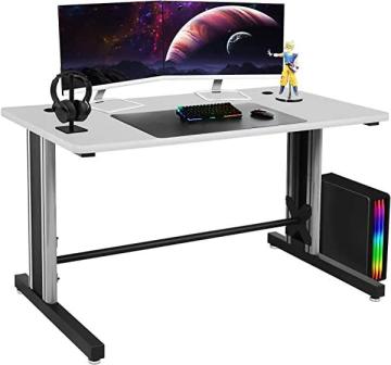 BenchPro 25" x 58" Computer / Gaming / Student PC Desk  - Black and Grey Frame - Grey Top