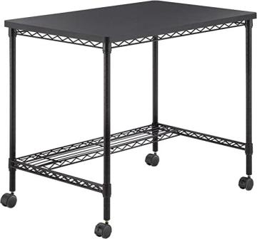 Safco Products Home Office Computer Wire Desk, Steel Frame, Melamine Top