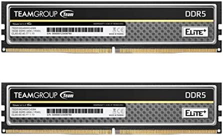 TEAMGROUP Elite Plus DDR5 32GB (2x16GB) 5200MHz PC5-41600 CL42 Unbuffered Memory