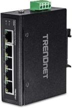 TRENDnet 5-Port Industrial Unmanaged Fast Ethernet DIN-Rail Switch, TI-E50