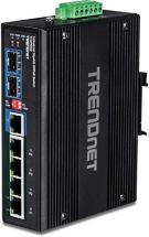 TRENDnet 6-Port Hardened Industrial Gigabit 10/100/1000 Mbps Ultra PoE DIN-Rail Switch, TI-UPG62