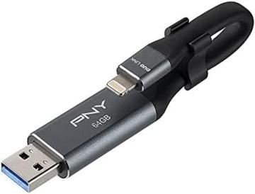 PNY 64GB DUO LINK iOS USB 3.0 OTG Flash Drive