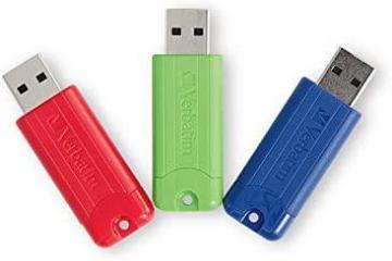 Verbatim 128GB Pinstripe USB 3.0 Flash Drive Retractable Thumb Drive