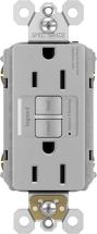 Pass & Seymour Legrand Radiant 15A, Self-Test GFCI Outlet, Gray