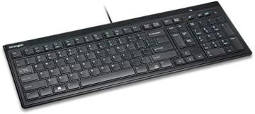 Kensington Slim Type Wired Keyboard (K72357USA),Black
