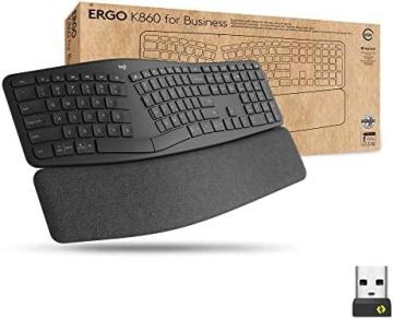 Logitech Ergo K860 Split Wireless Keyboard for Business, Graphite