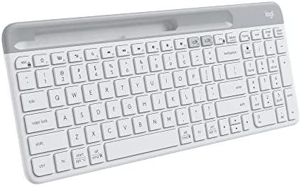 Logitech K585 Multi-Device Slim Wireless Keyboard, Off White