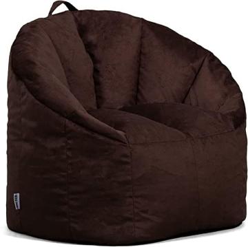 Big Joe Milano Bean Bag Chair, Dark Cocoa Plush, 2.5ft