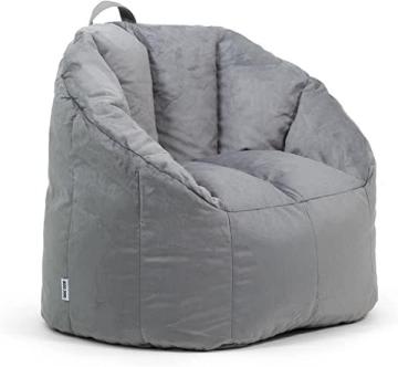 Big Joe Milano Bean Bag Chair, Gray Plush, 2.5ft