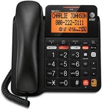 AT&T CD4930 Corded Phone with Digital Answering System, Black