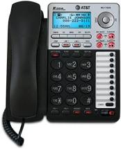 AT&T ML17939 2-Line Corded Telephone with Digital Answering System, Black/Silver