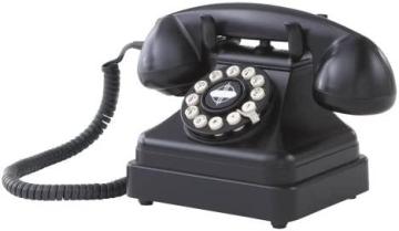 Crosley CR62-BK Kettle Classic Desk Phone with Push Button Technology, Black