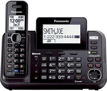 Panasonic KX-TG9541B 2-Line Cordless Phone System with 1 Handset, Black