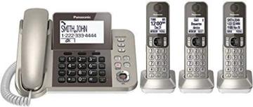Panasonic KX-TGF353N Corded/Cordless Phone System with Answering Machine, Champagne Gold