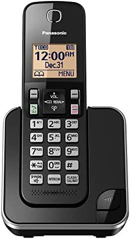 Panasonic KX-TGC350B Expandable Cordless Phone System, Black